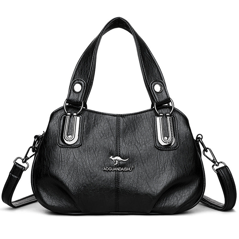 Vintage Multi-Compartment Crossbody Shoulder Bag