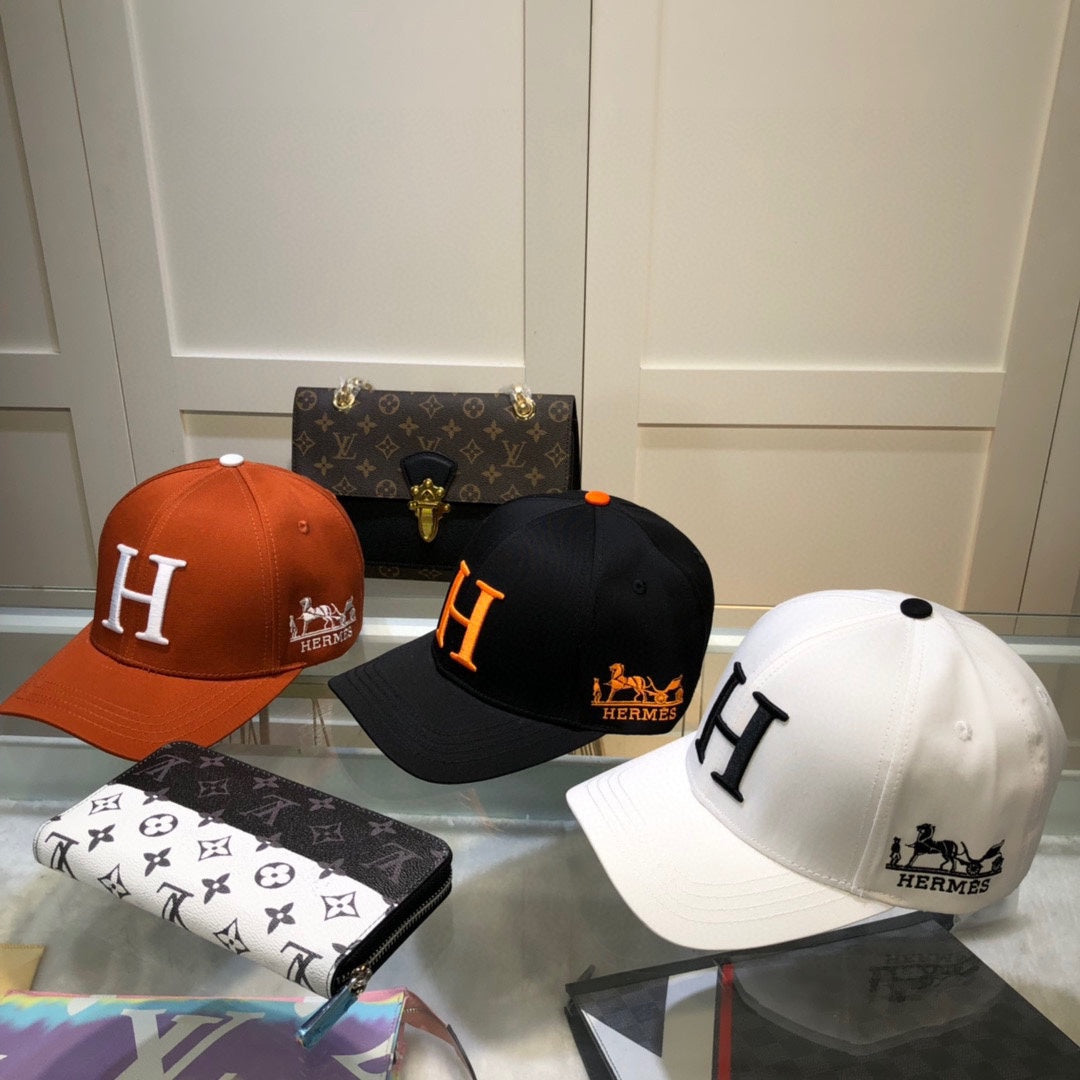 Fashion H letter retro car pattern flower baseball cap