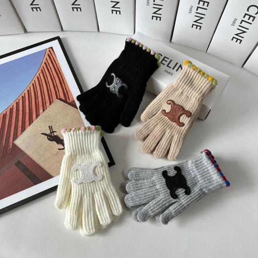 Fashion CEL letter gloves