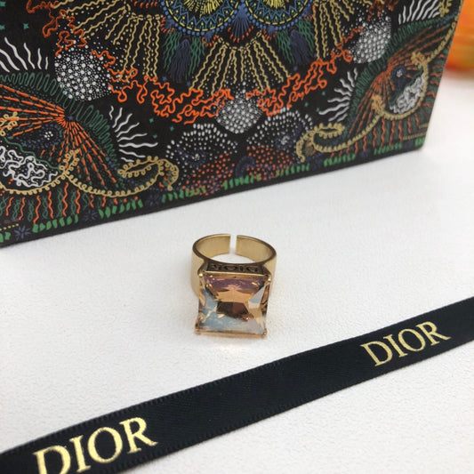 CD rhinestone open ring