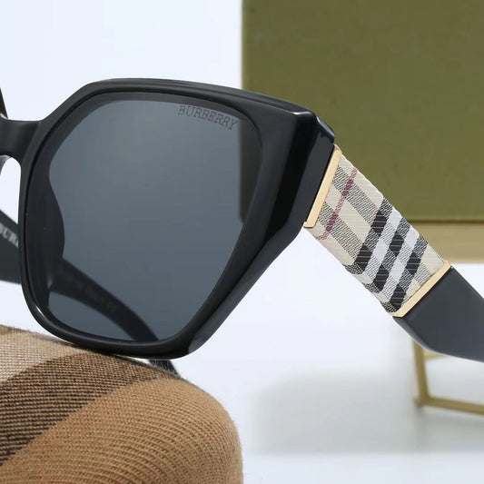 5-color fashionable BUR letter temple polarized sunglasses