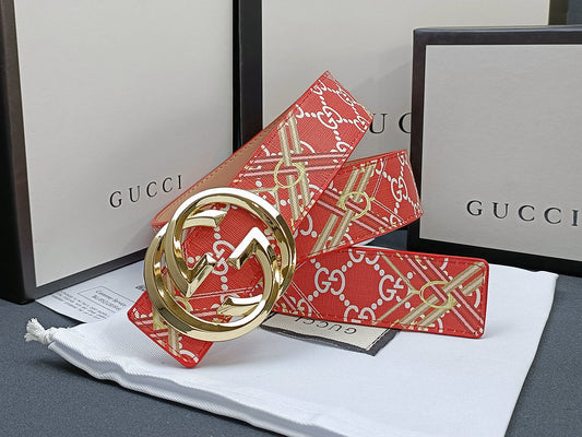 3 Colors luxury double G stripe calico belt Gender: general