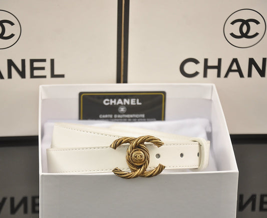 4 Colors vintage striped double C belt