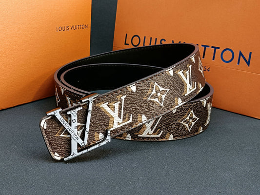3 Colors luxury four-leaf clover double shadow printed belt