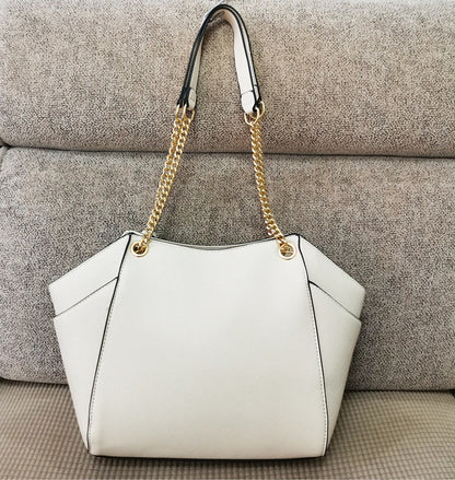 Cross pattern PU leather chain hand shoulder bag with chain