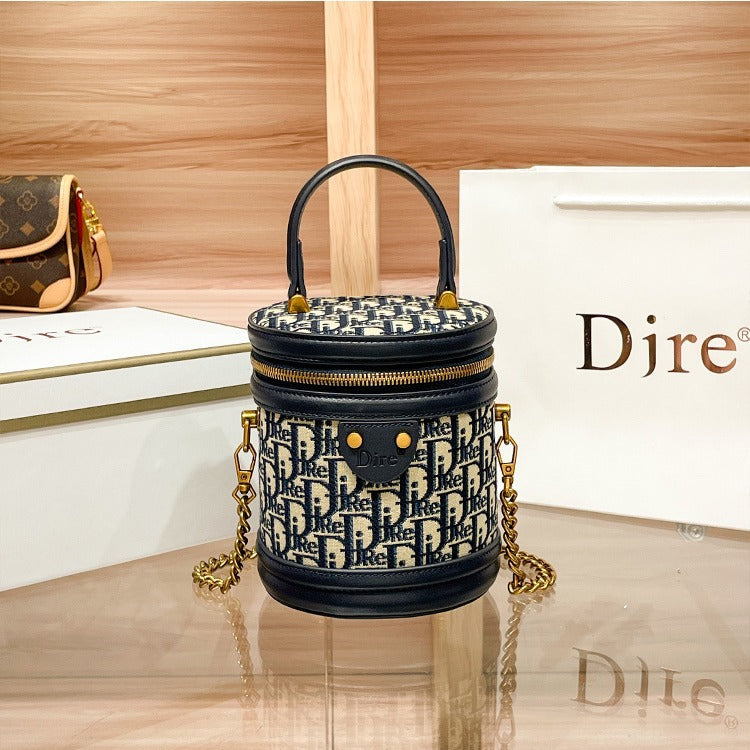 Retro cylindrical handbag