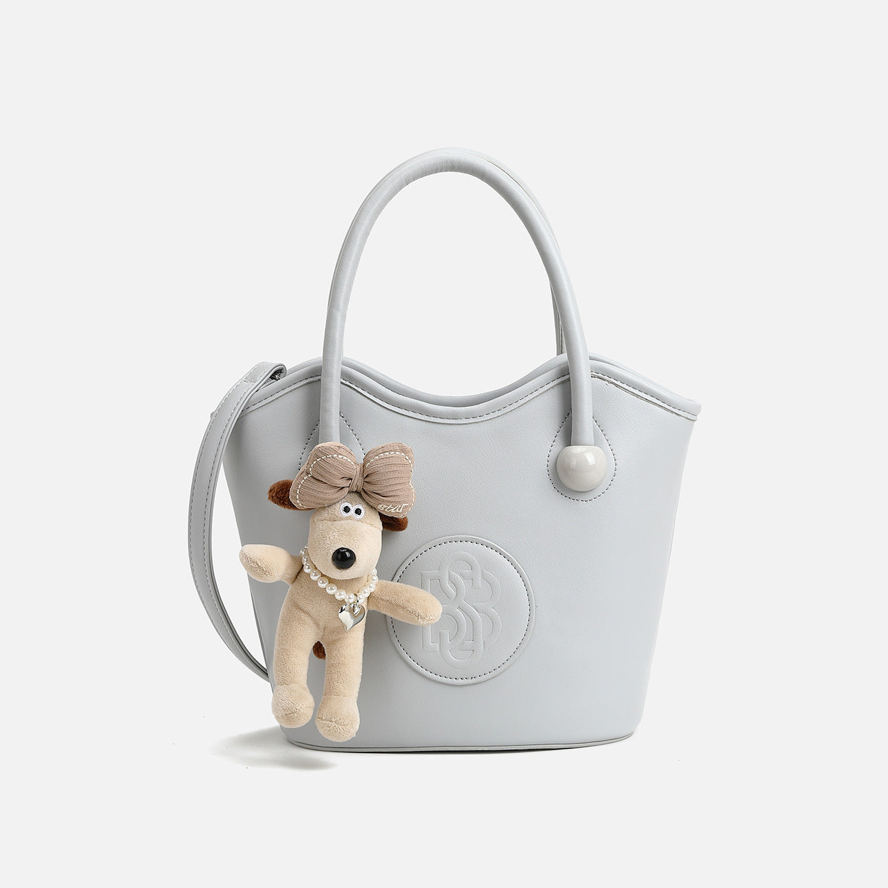 Silk scarf bucket shoulder messenger bag