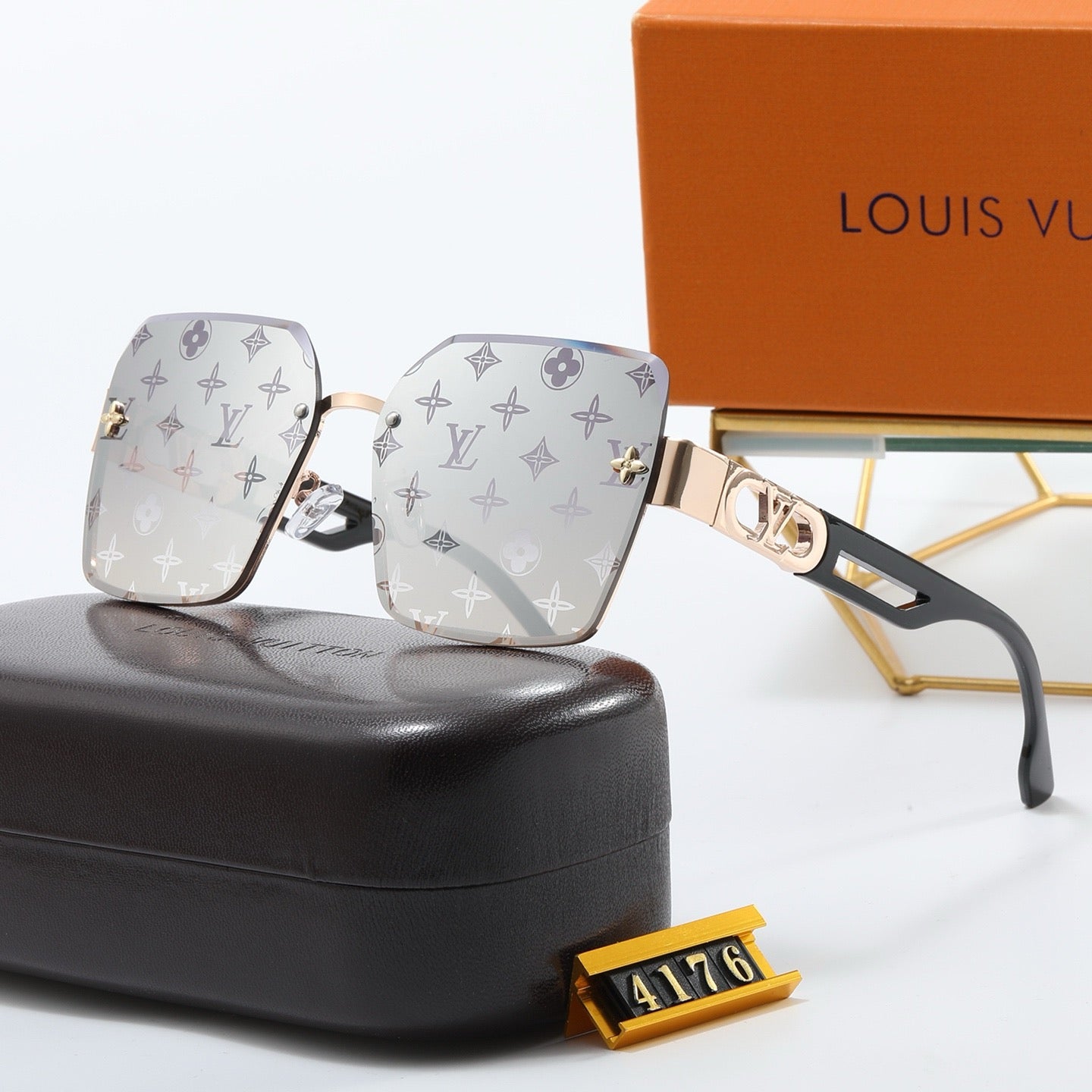 5-color fashion four-leaf clover letter sunglasses