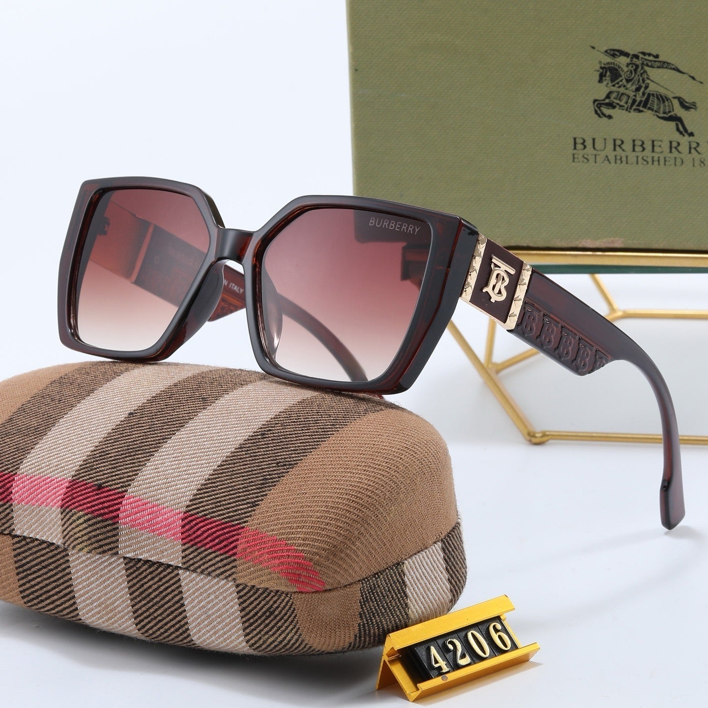 5-color fashionable BUR letter sunglasses