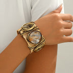 Retro thread inlaid rhinestone bracelet
