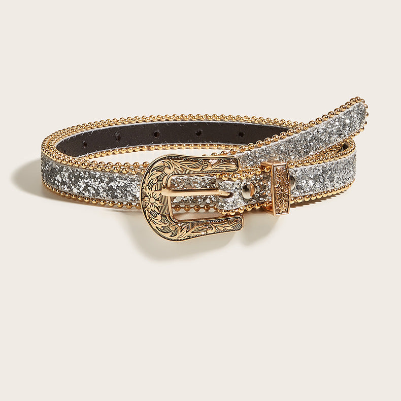 Susan Belt 2 Colors retro wild engraved buckle belt – Vivian Susan