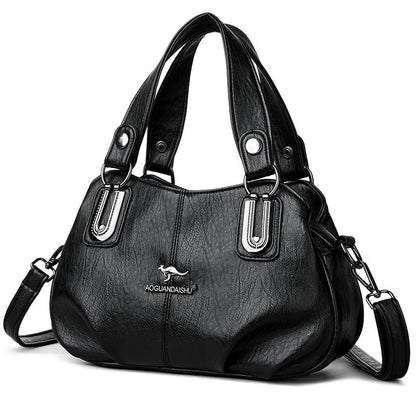 Vintage Multi-Compartment Crossbody Shoulder Bag