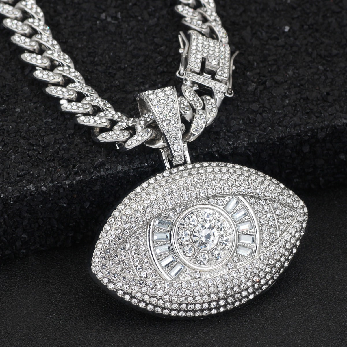 Angel Demon Eye Pendant Necklace