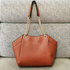 Cross pattern PU leather chain hand shoulder bag with chain