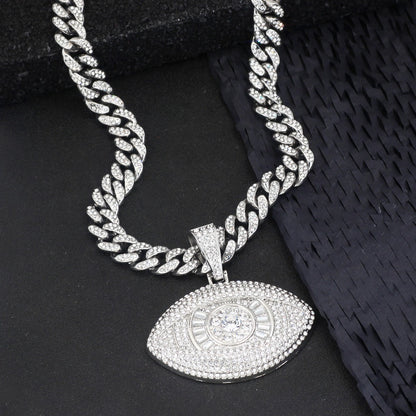 Angel Demon Eye Pendant Necklace