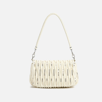 Pleated chain shoulder messenger bag