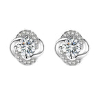Stylish four-leaf Clover rhinestone Earrings