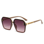 7 Color Trendy Oversized Square Letter Temple Polarized Sunglasses