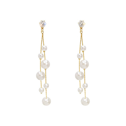 Long tassel pearl Earrings