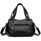 Vintage Multi-Compartment Crossbody Shoulder Bag