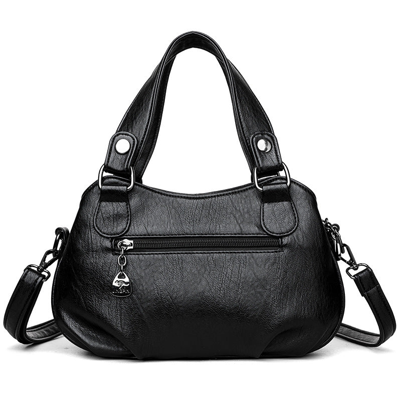 Vintage Multi-Compartment Crossbody Shoulder Bag
