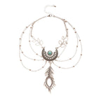 Vintage dream catcher leaf tassel bracelet