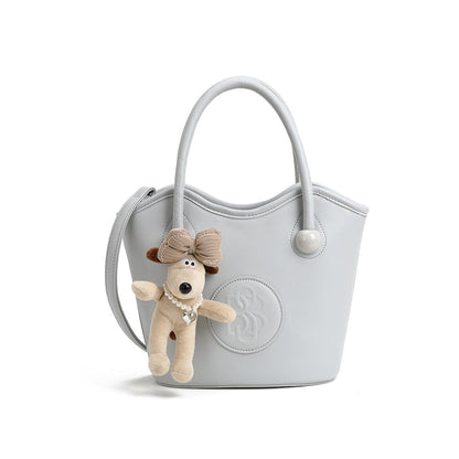 Silk scarf bucket shoulder messenger bag