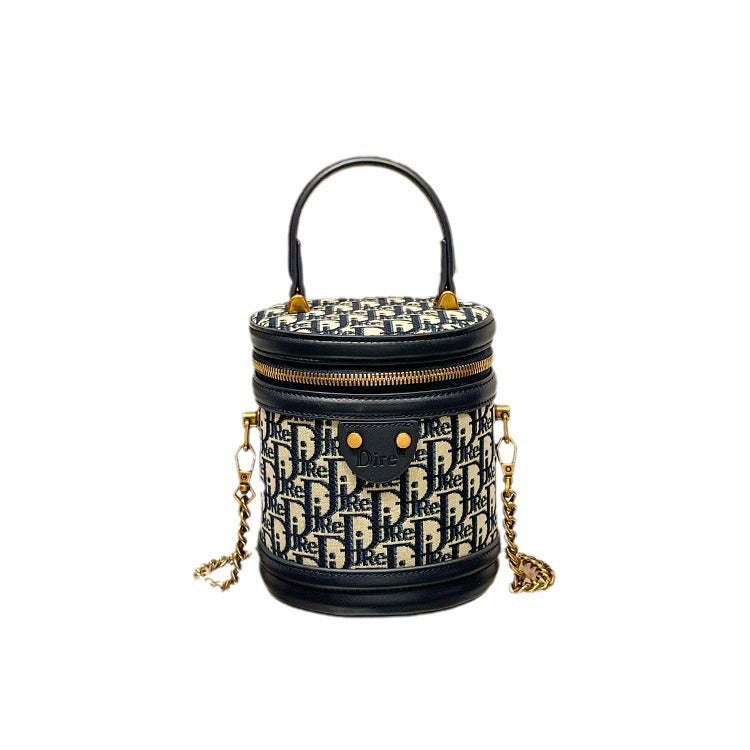 Retro cylindrical handbag