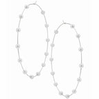simple pearl big circle earrings earrings