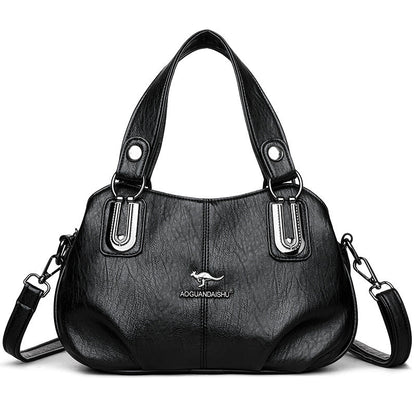 Vintage Multi-Compartment Crossbody Shoulder Bag