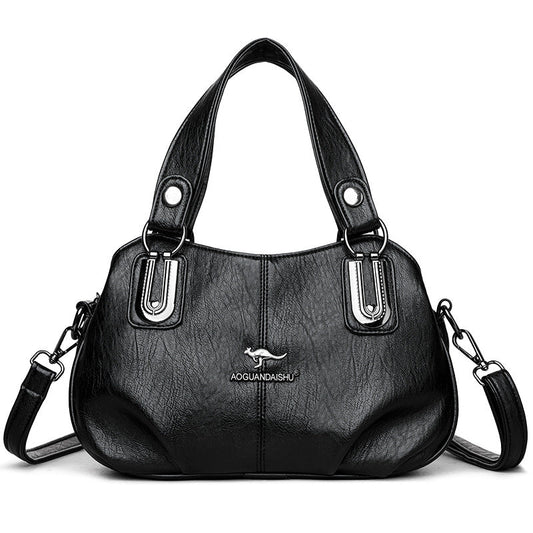 Vintage Multi-Compartment Crossbody Shoulder Bag