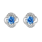 Stylish four-leaf Clover rhinestone Earrings