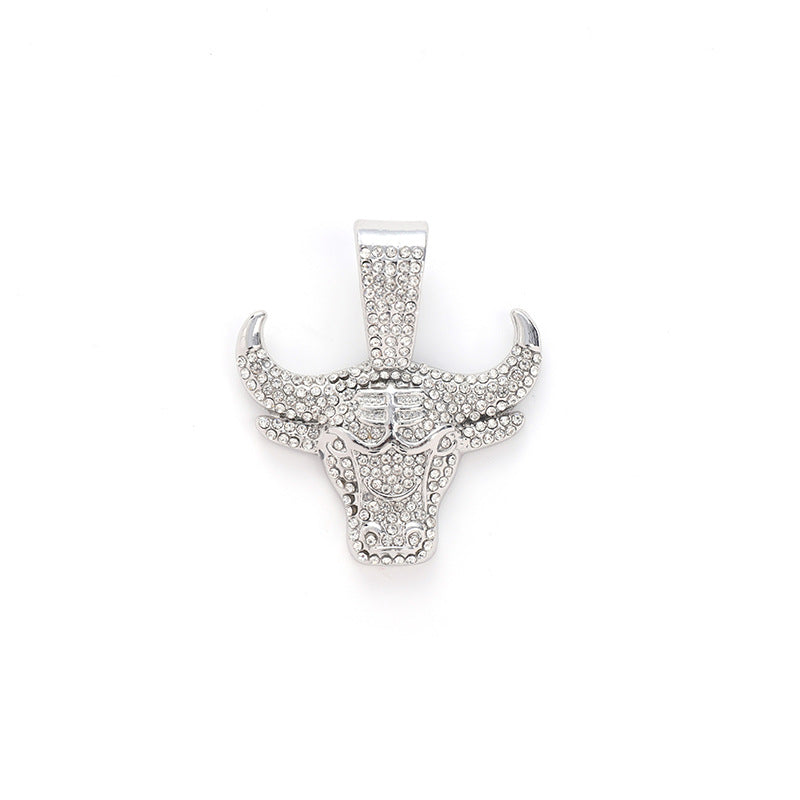 Bull head pendant 15mm Cuban chain