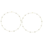 simple pearl big circle earrings earrings