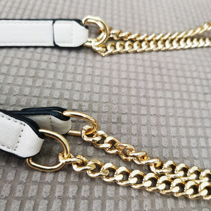 Cross pattern PU leather chain hand shoulder bag with chain