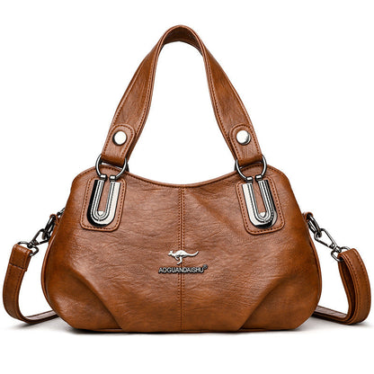 Vintage Multi-Compartment Crossbody Shoulder Bag