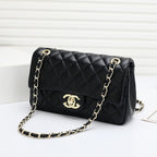 Fashion Leather Ringer Lock Catch Single Shoulder Crossbody Bag Handbag