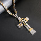 Titanium steel long necklace European and American domineering pattern