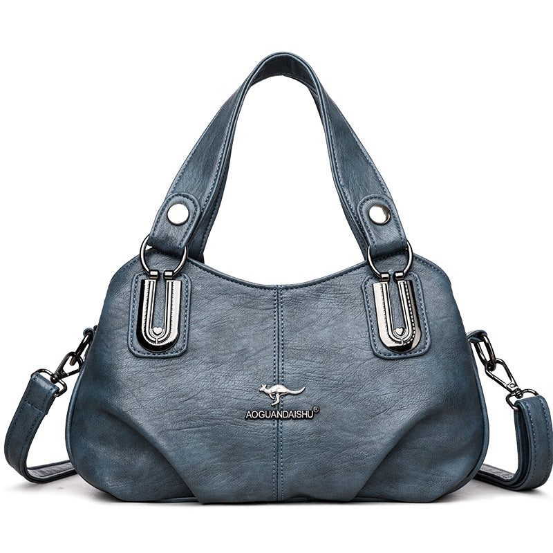 Vintage Multi-Compartment Crossbody Shoulder Bag