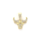 Bull head pendant 15mm Cuban chain