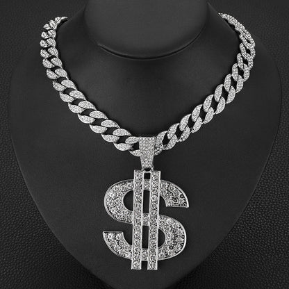 18k rhinestone Cuban chain