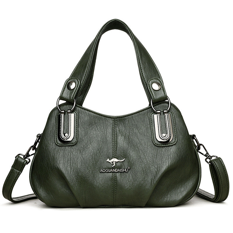 Vintage Multi-Compartment Crossbody Shoulder Bag