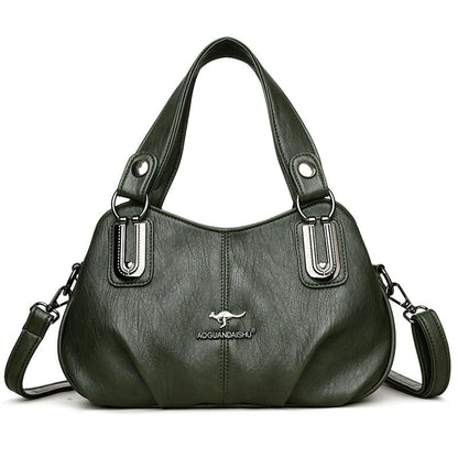 Vintage Multi-Compartment Crossbody Shoulder Bag