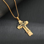 Titanium steel long necklace European and American domineering pattern