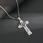 Titanium steel long necklace European and American domineering pattern