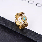 Vintage Bronze Flower Ring