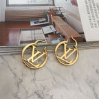 Fashion Letter Hollow Earrings