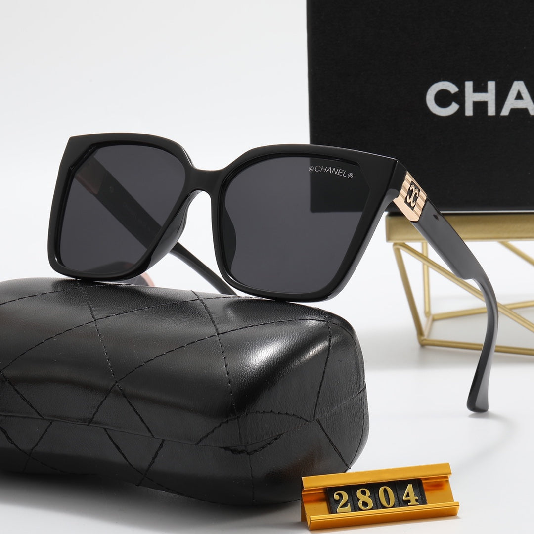 7 Colors Square Double C Corrugated Temple Polarized Sunglasses