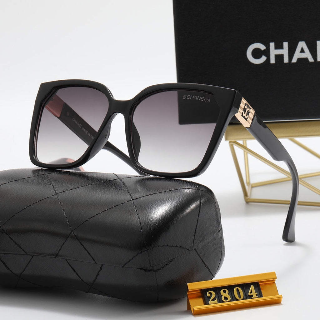 7 Colors Square Double C Corrugated Temple Polarized Sunglasses