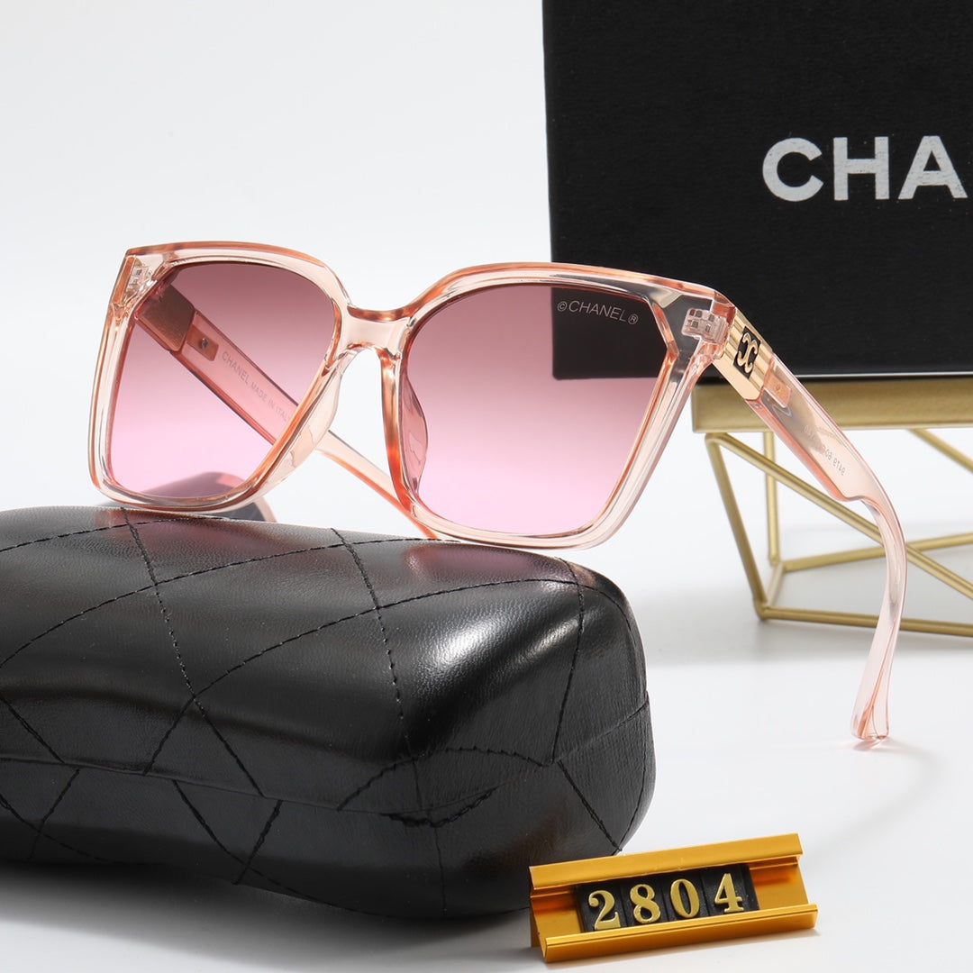 7 Colors Square Double C Corrugated Temple Polarized Sunglasses